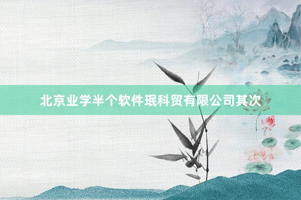 北京业学半个软件珉科贸有限公司其次